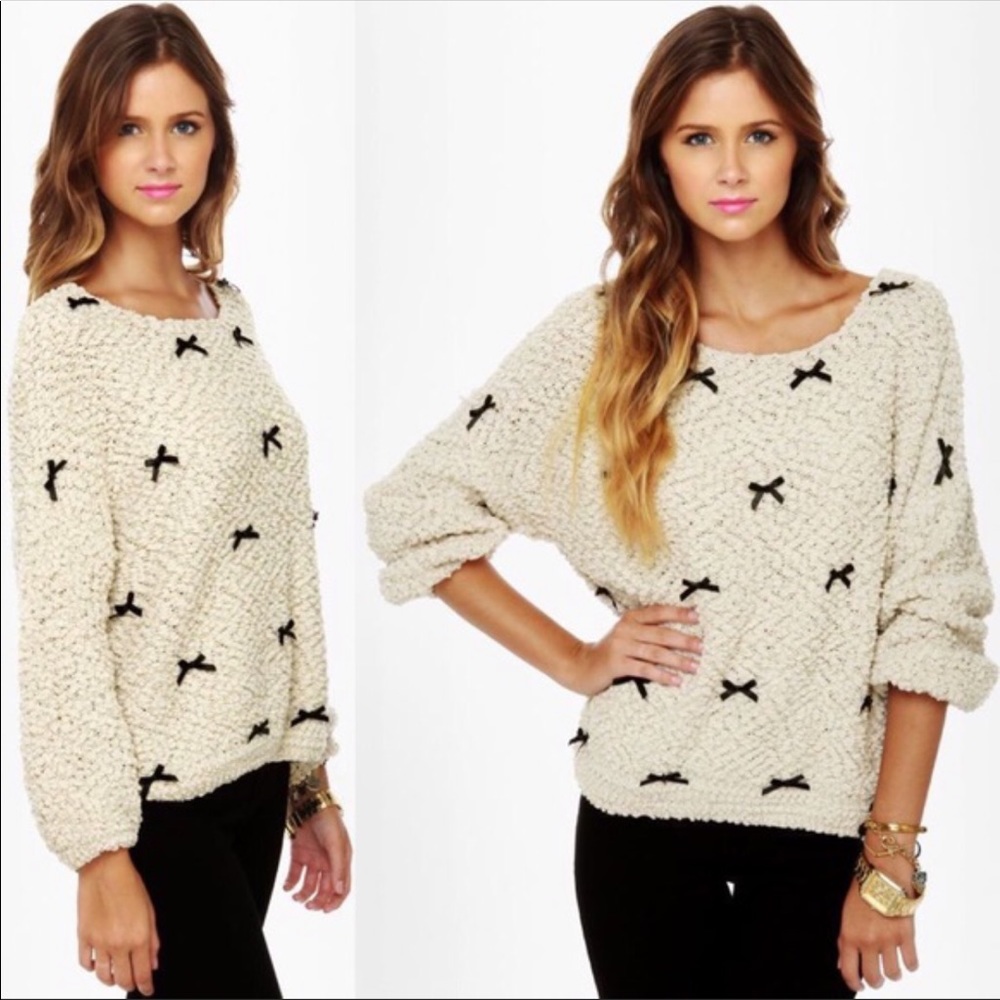 Lulu’s Be A Lamb Cream Sparkle Sweater
